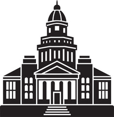 silhouette of the church