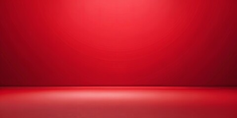 Obraz premium A minimalist abstract representation of a red room with subtle lighting, offering a blank canvas for imaginative exploration.