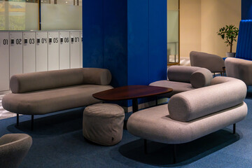 interior of the lounge in the office building