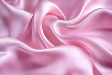 Obraz premium Fluid silk waves in pastel pinks, delicate folds, soft and smooth