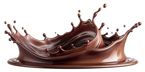 Dark chocolate splash rendering, dark chocolate, splash, rendering, liquid, dessert, cocoa, gourmet, indulgence, sweet