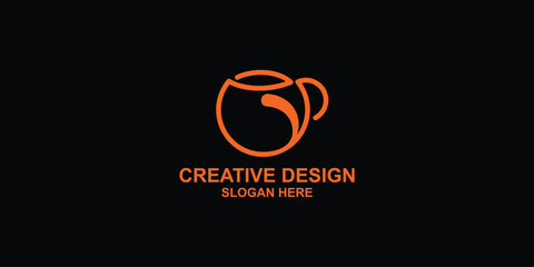 coffee cup logo,WITH MODERN CONCEPT
