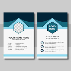 Business id card template with minimalist elements design
