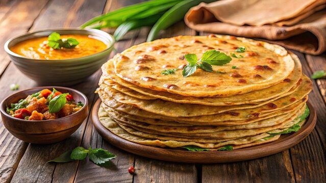 Layered flatbread from Kerala made with maida or whole wheat flour, perfect to eat with spicy Asian curry gravy, Kerala paratha