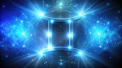 Fototapeta premium Dynamic and versatile Gemini zodiac sign in astrology, duality, communication, adaptability, curiosity