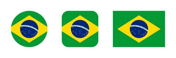 Brazil flag icon set