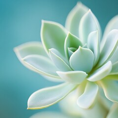 Fototapeta premium Captivating Close-Up of a Serene Succulent: Elevate Your Space with Natural Beauty