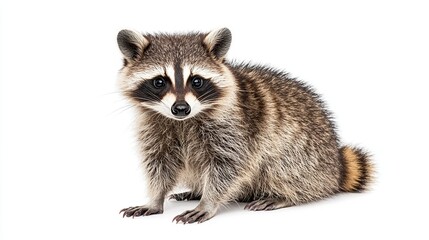 Obraz premium raccoon isolated on white background