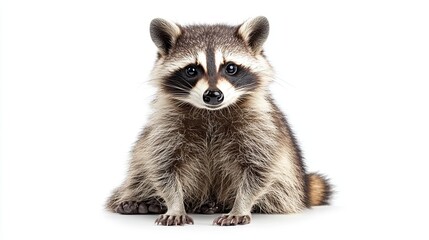 Fototapeta premium raccoon isolated on white background