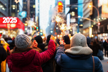 Fototapeta premium Times Square New Year's Eve 2025 Celebration 