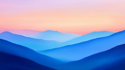 Serene Blue Mountains at Dawn 