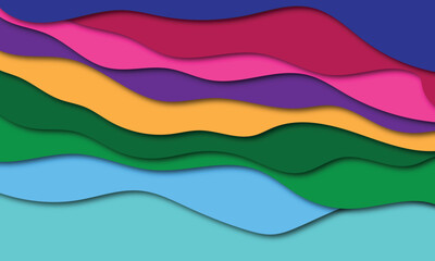 Modern Abstract Dynamic Colorful Background with Different Waves