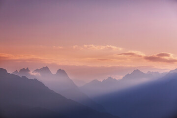 Obraz premium Mountains on sunrise