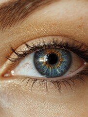 Close-up of an Eye with Blue Hue
