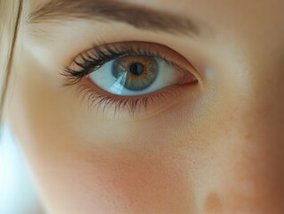 Fototapeta premium Close-Up of Woman's Eye with Blurred Background