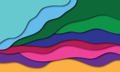 Modern Abstract Dynamic Colorful Background with Different Waves