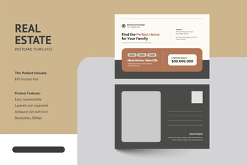 Real Estate Postcard Design Template