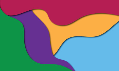 Modern Abstract Dynamic Colorful Background with Different Waves