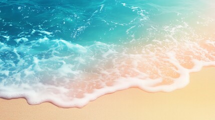 Beach sand golden shadows vibrant colors soft lighting tropical vibes. AI generated