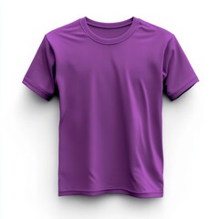 Realistic high quality purple tshirt mockup isolated