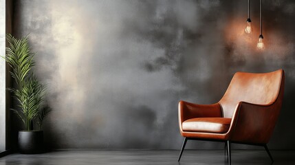 Chic leather seating in an urban loft environment.