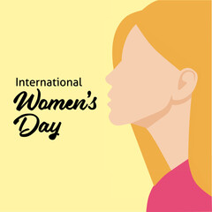 Design poster of international women's day. Vector Illustration
