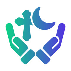 praying Gradient icon