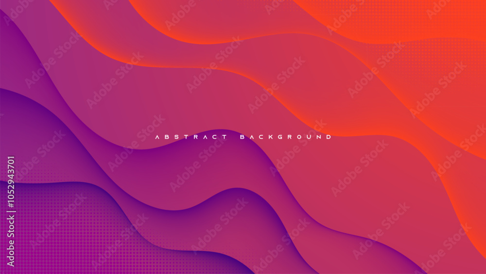Wall mural colorful gradient abstract background wavy shape design vector.