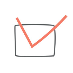 9. Confirmation : Hand drawing check mark, check box