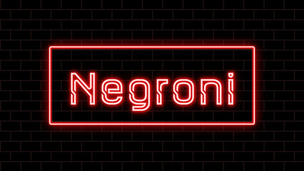 Negroni のネオン文字