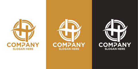 Initials h logo design. Initial Letter Logo.
