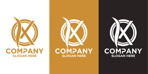 Initials x logo design. Initial Letter Logo.