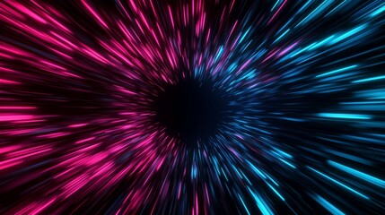 Dynamic burst of light a stunning visual experience of colors and motion in a digital universe