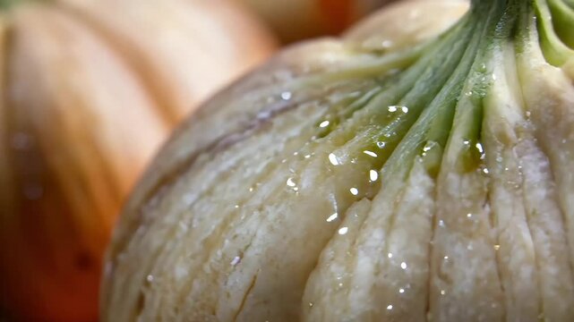 intricate textures garlic cloves showcased mesmerizing macro video where every detail&mdash;from papery skin pungent aroma&mdash;is captured beautifully food stock footage thai spicey hot fruit vegetable
