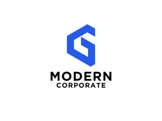 Initial Letter G Logo. Square Rounded Shape isolated on White Background. Usable for Business and Branding Logos.