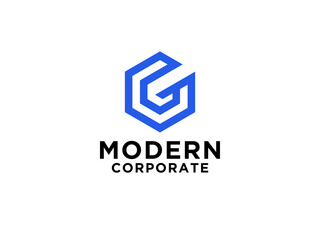 Initial Letter G Logo. Square Rounded Shape isolated on White Background. Usable for Business and Branding Logos.