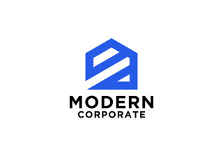 Real Estate Logo. Geometric Linear Style House Symbol isolated on White Background. Usable for Construction Architecture Building Logo Design