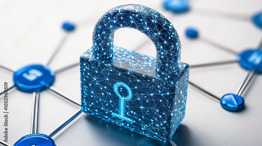 Poster digital lock with network connections and data security