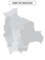 Obraz premium American Countries Geography Political map. Political map of country with capital, province or state capital, major cities and town.