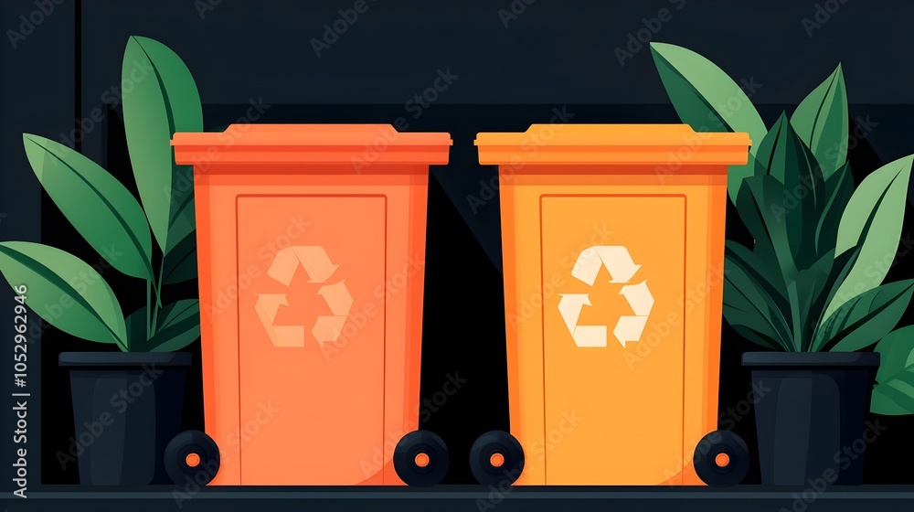 Leinwandbilder futuristic of a smart automated and eco friendly waste management facility with advanced sorting and
