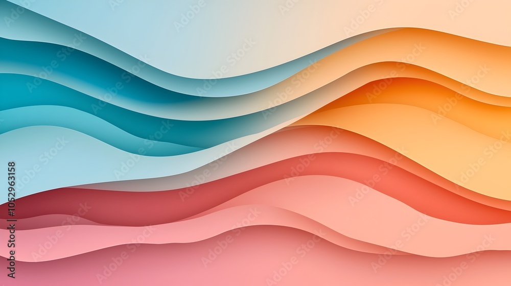 Poster Soft Pastel Gradient Abstract Background with Seamless Blending for Elegant Modern and Versatile Design Applications