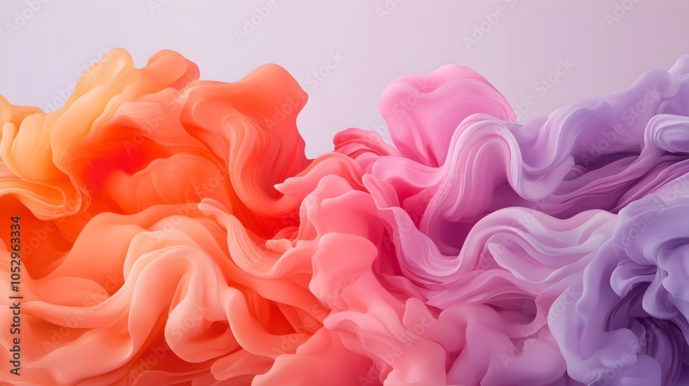 Poster mesmerizing abstract fluid shapes in vibrant pink and purple tones a dynamic and creative background