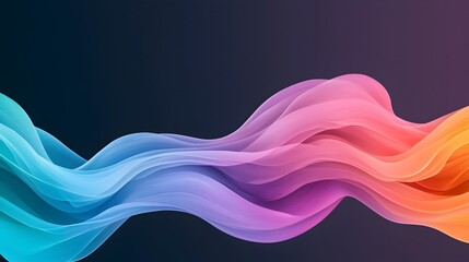 Mesmerizing neon gradient waves in a bold and vibrant abstract pattern creating a futuristic and eye catching design with depth energy