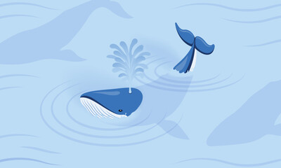 Isometric Blue Whale