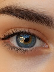 Obraz premium A Closer Look at Eyes: Focusing on the Beauty of Human Eyes