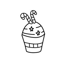 Christmas cake outline