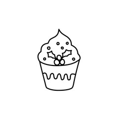 Christmas cake outline