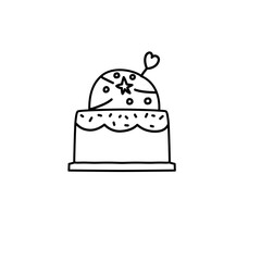 Christmas cake outline