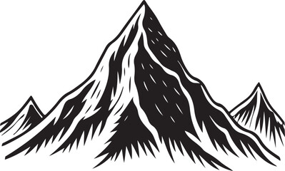 mountain silhouette illustration, mountain logo