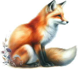 Obraz premium Intricately Textured Curled Fox Tail, Transparent background 